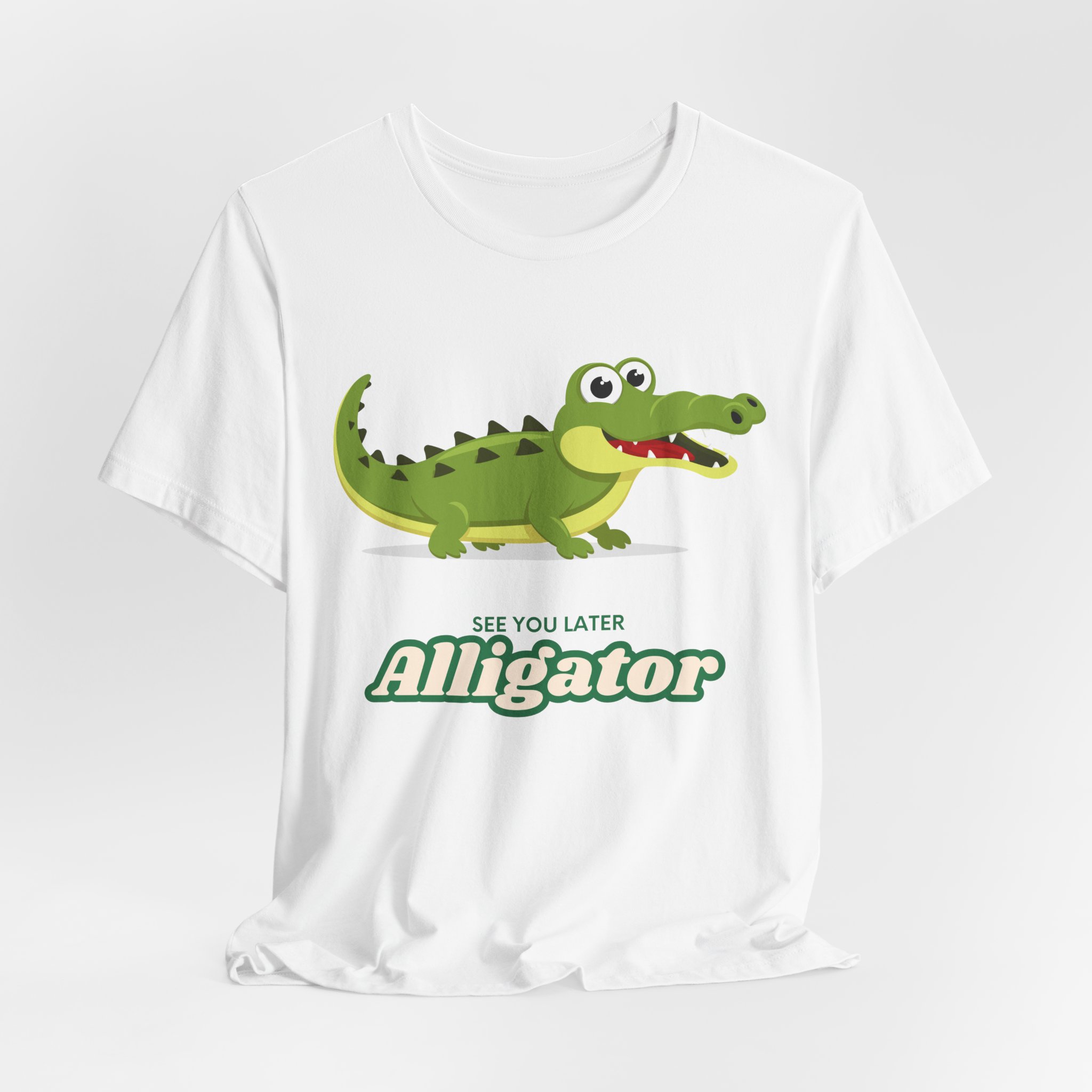 See You Later Alligator T-Shirt — Cute Cartoon Alligator Graphic Tee - Image 4