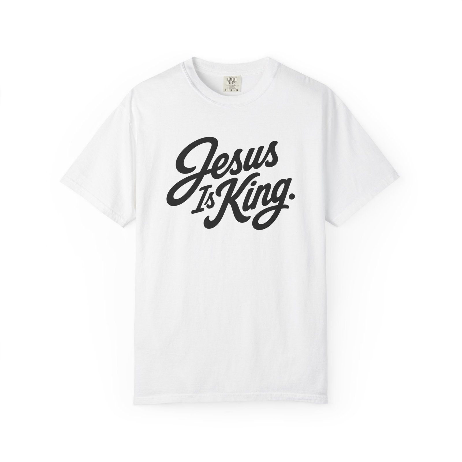 Jesus Is King | Christian Garment-Dyed T-Shirt | Comfort Colors 1717 | Premium Faith Graphic Tee | Heavyweight Unisex Shirt 2 Jesus Is King | Christian Garment-Dyed T-Shirt | Comfort Colors 1717 | Premium Faith Graphic Tee | Heavyweight Unisex Shirt - Imagen 2