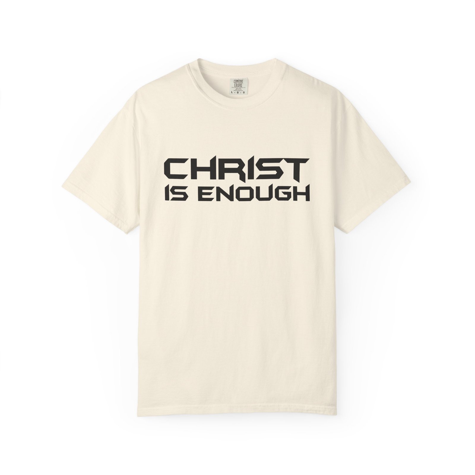 Christ Is Enough | Christian Garment-Dyed Heavyweight T-Shirt | Comfort Colors 1717 | Faith-Based Graphic Tee 3 Christ Is Enough | Christian Garment-Dyed Heavyweight T-Shirt | Comfort Colors 1717 | Faith-Based Graphic Tee - Imagen 3