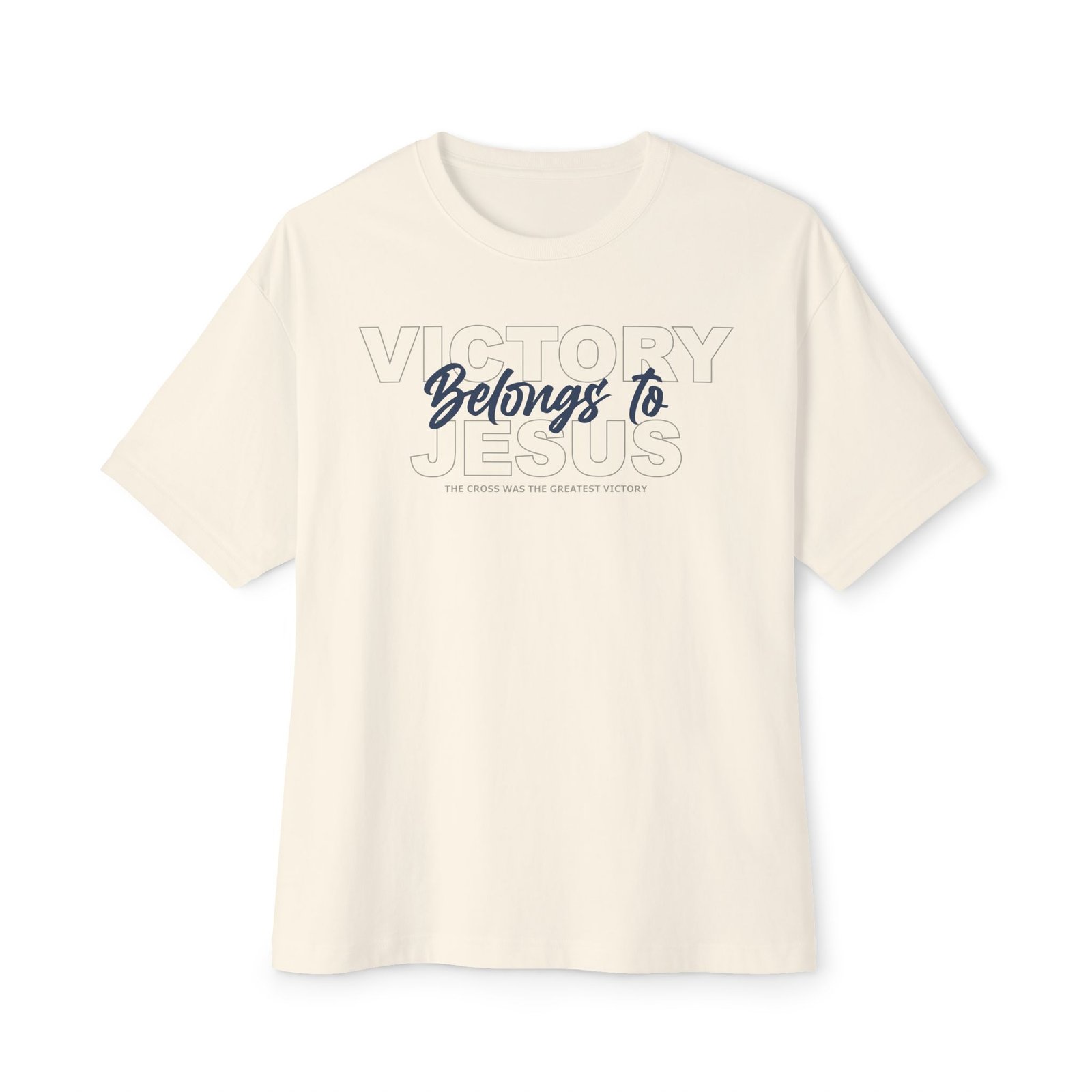 VICTORY BELONGS TO JESUS — Oversized Boxy Tee 4 VICTORY BELONGS TO JESUS — Oversized Boxy Tee - Imagen 4