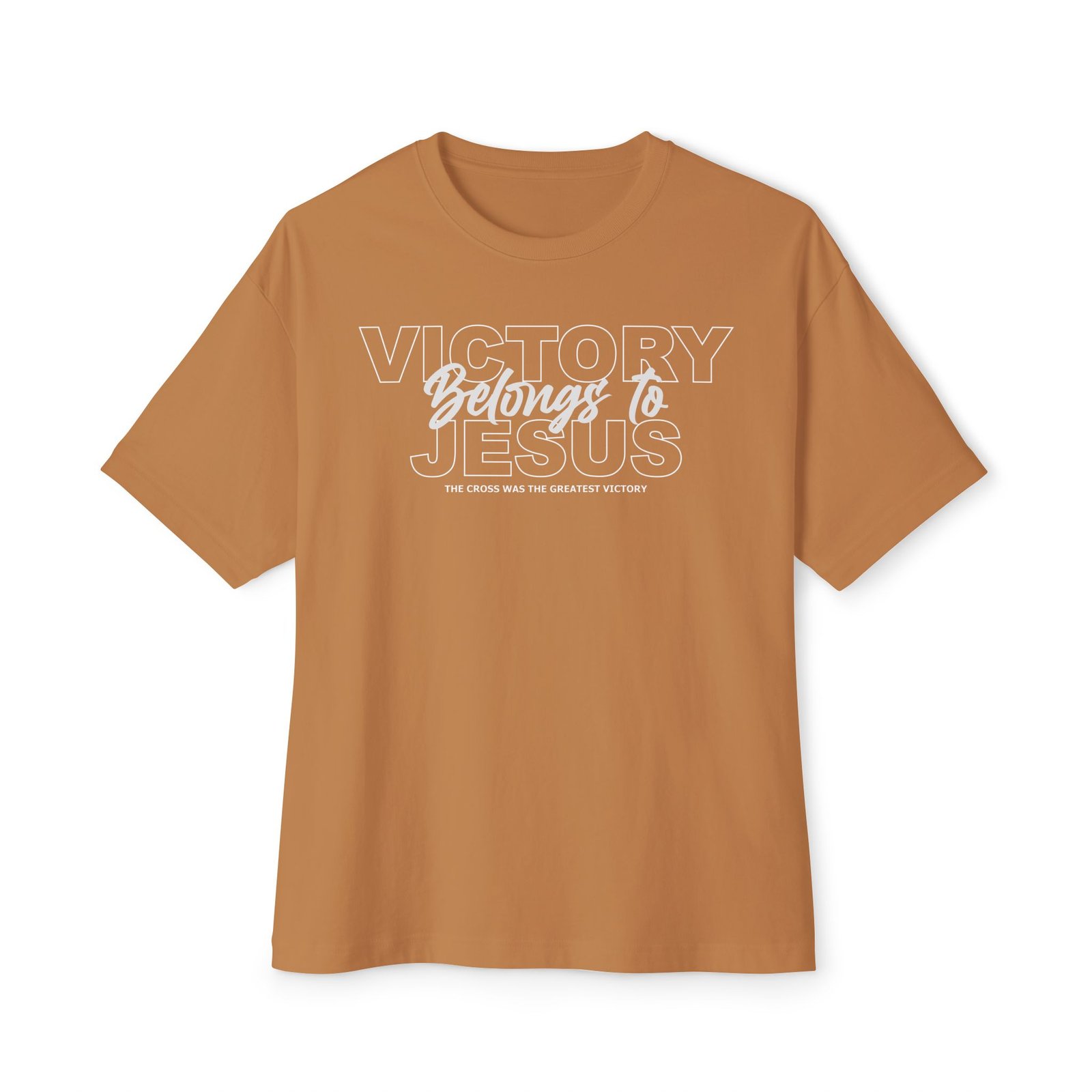 VICTORY BELONGS TO JESUS — Oversized Boxy Tee 2 VICTORY BELONGS TO JESUS — Oversized Boxy Tee - Imagen 2