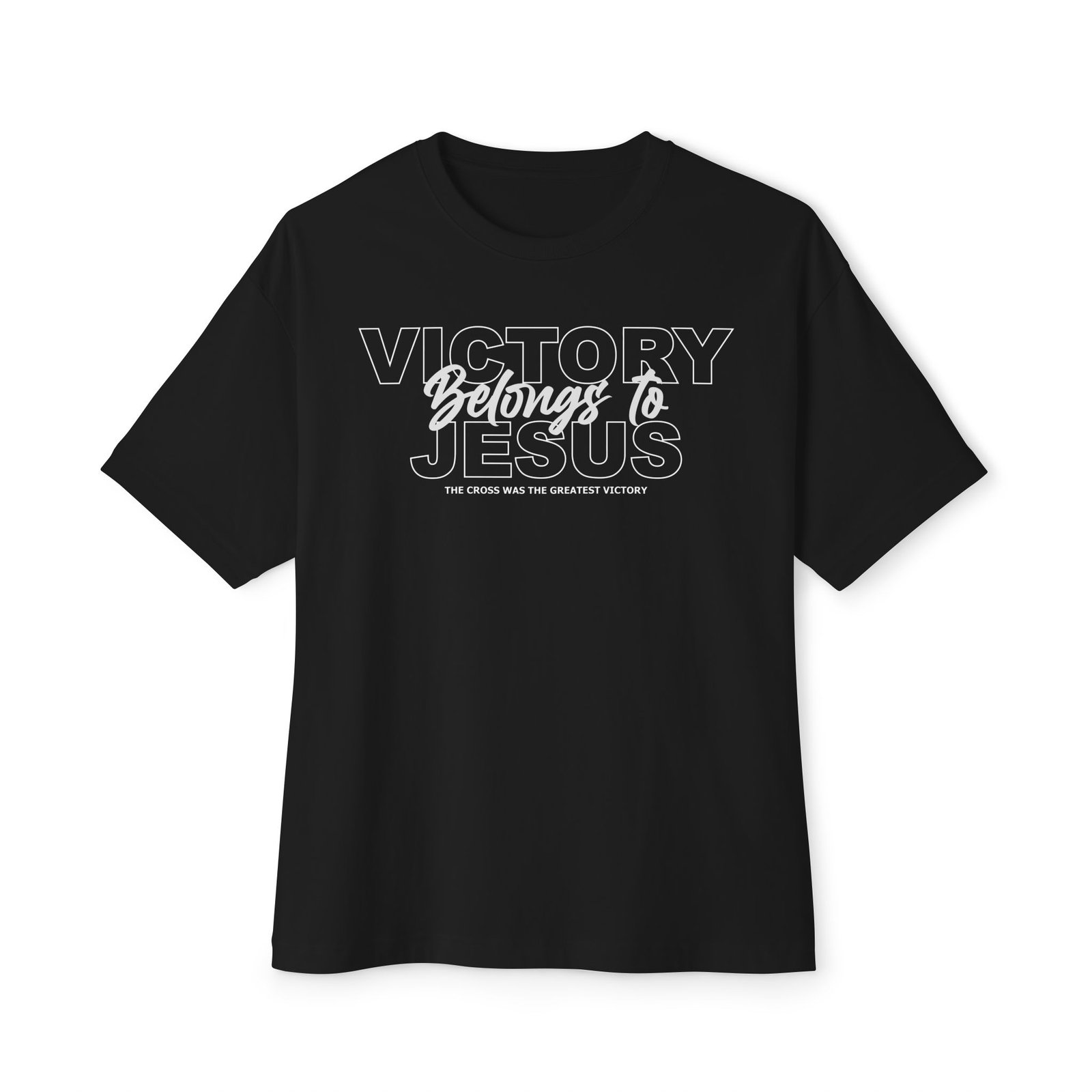 VICTORY BELONGS TO JESUS — Oversized Boxy Tee 1 VICTORY BELONGS TO JESUS — Oversized Boxy Tee