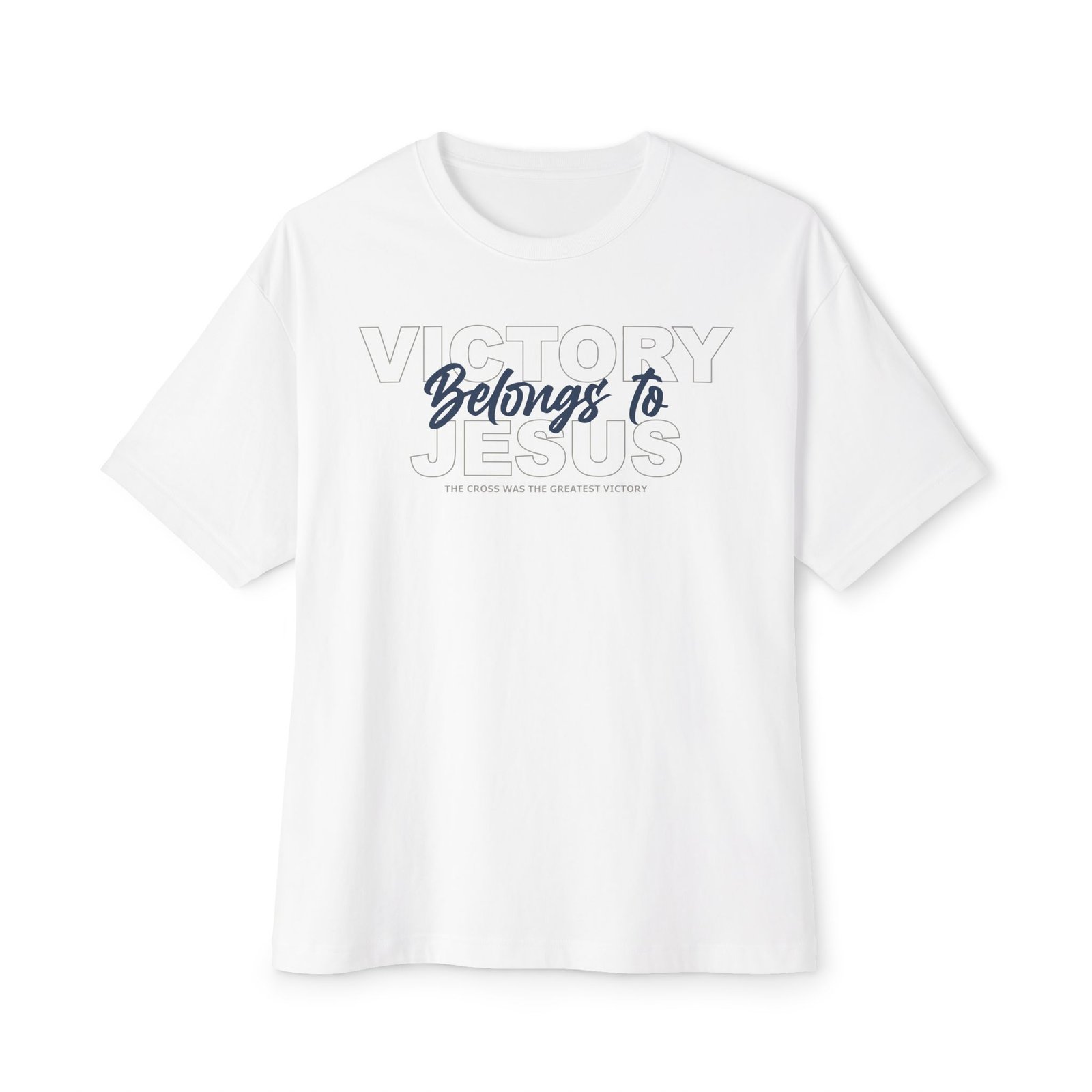 VICTORY BELONGS TO JESUS — Oversized Boxy Tee 3 VICTORY BELONGS TO JESUS — Oversized Boxy Tee - Imagen 3