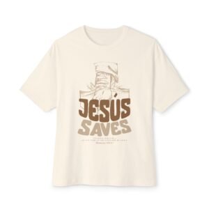 Jesus Saves Christian Oversized T-Shirt – Romans 10:13